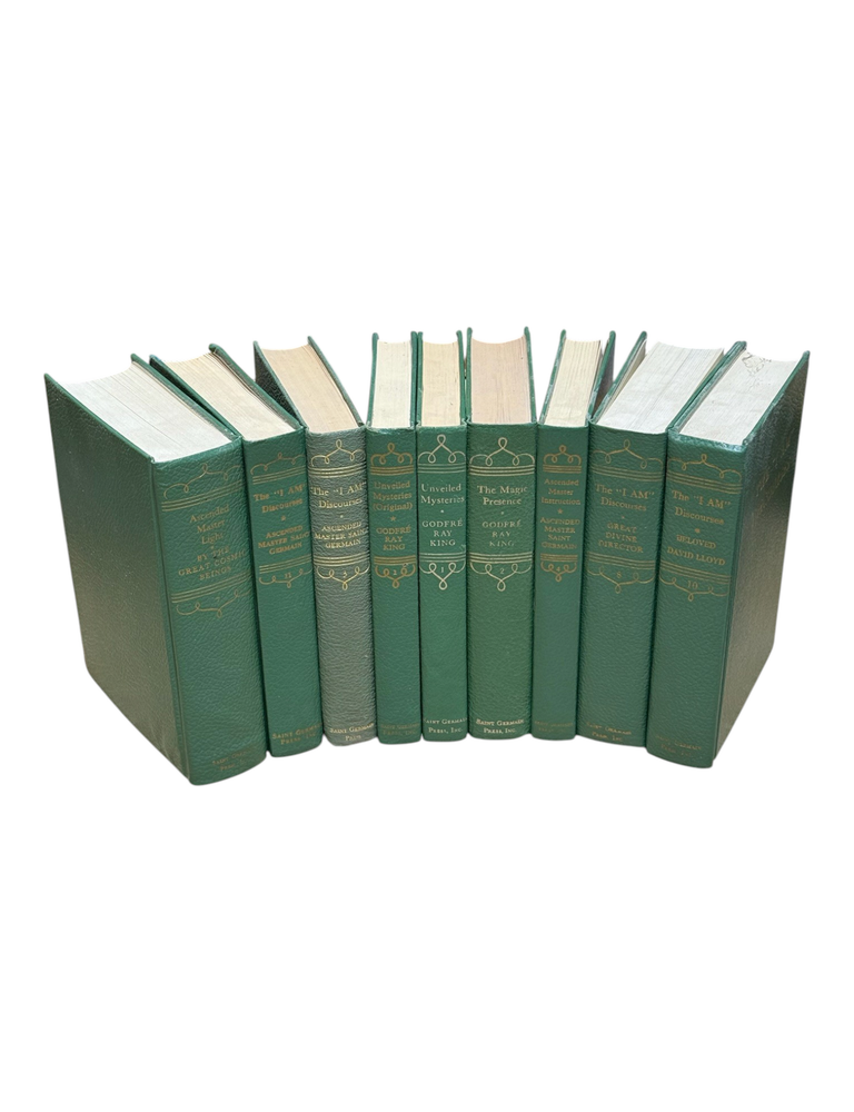 Item #10255 The "I AM" Discourses [with] Ascended Master Instruction and Others [Lot of 9]. Saint Germain, Guy W. Ballard, Godfr&eacute; Ray King.