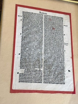 Leaf from the Book of Jude printed by Paganini, 1497