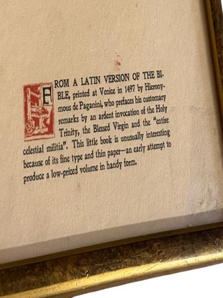 Leaf from the Book of Jude printed by Paganini, 1497