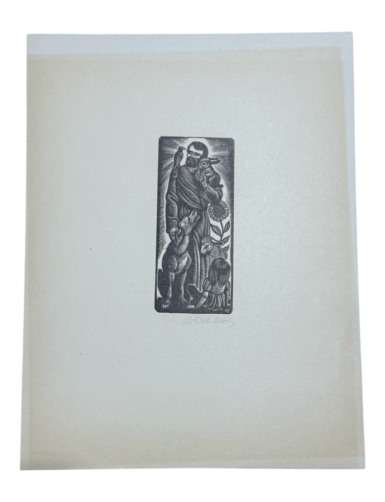 Item #10311 Saint [Signed Wood Engraving]. Fritz Eichenberg.