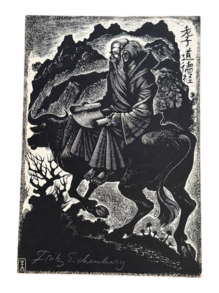 Lao Tzu [Signed Wood Engraving