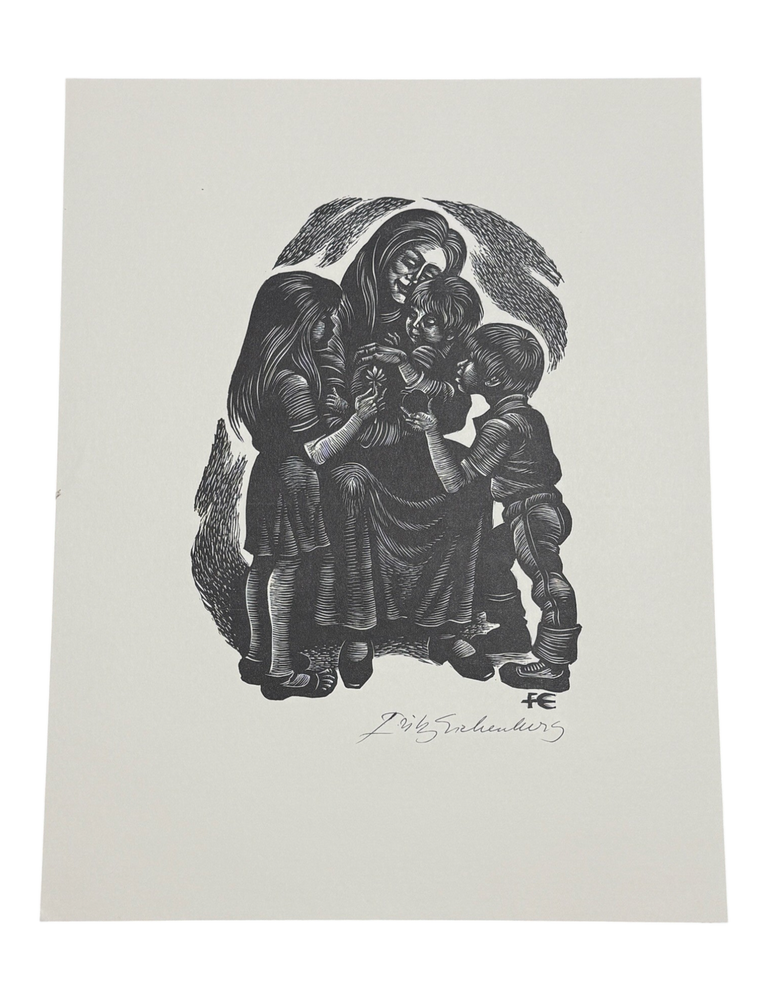 Item #10315 Year of the Mother [Signed Wood Engraving]. Fritz Eichenberg.