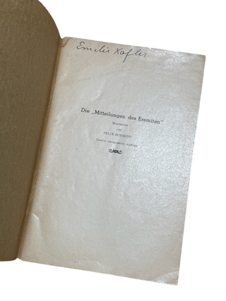 Die &ldquo;Mitteilungen des Eremiten&rdquo;