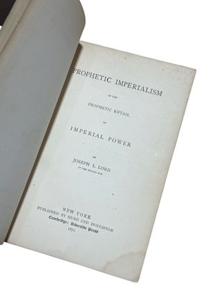 Prophetic Imperialism; or the Prophetic Entail of Imperial Power
