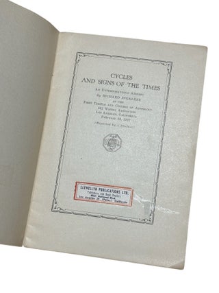 Cycles and Signs of the Times: An Extemporaneous Address