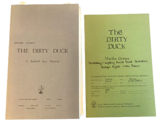 Item #3069 The Dirty Duck - Set of 2 Proof Copies. Martha Grimes