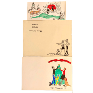 Item #4475 Three Handmade Christmas Cards from Madeleine L'Engle and Hugh Franklin. Madeleine...
