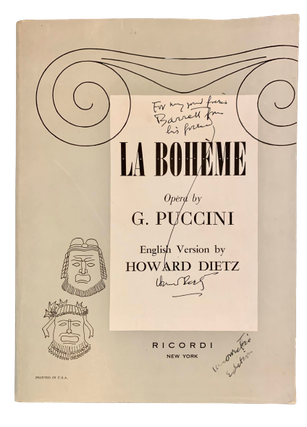 Item #4634 La bohème: An Opera in Four Acts. Giacomo Puccini, Howard Dietz