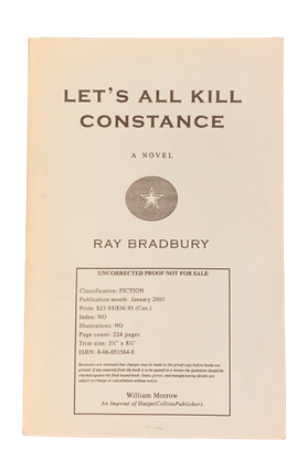 Item #4654 Let's All Kill Constance. Ray Bradbury