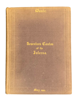 Seventeen Cantos of the Inferno. Dante Alighieri, Thomas William Parsons.