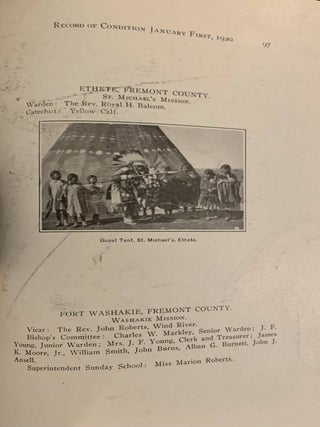 Record of the Condition of the Missionary District of Wyoming from June 1 to December 31, 1919 in Place of the Annual Journal