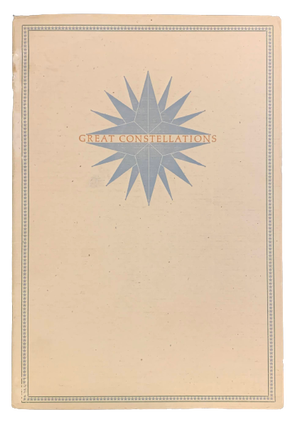 Item #4874 Great Constellations. Lawrence Clark Powell