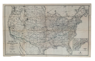 Item #4969 Principal Highway Routes of the United States. General Drafting Co. Inc
