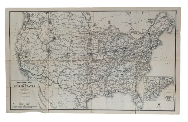 Item #4969 Principal Highway Routes of the United States. General Drafting Co. Inc.