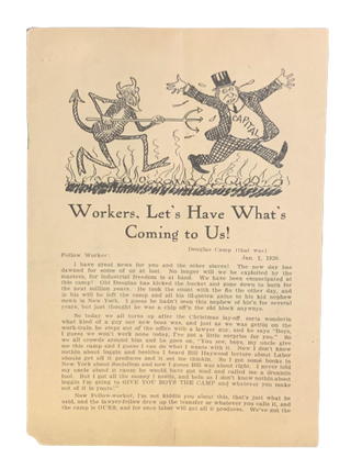 Item #5012 Workers, Let's Have What's Coming to Us! Tacoma, Bill