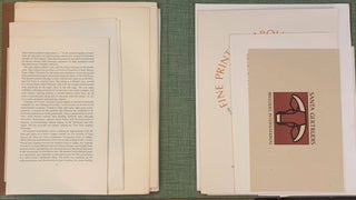 Selected Ephemera: William D. Wittliff & The Encino Press, 1964-1973