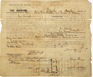 Item #5023 Republic of Texas, County of Galveston. This Indenture, Made and Entered into this___...