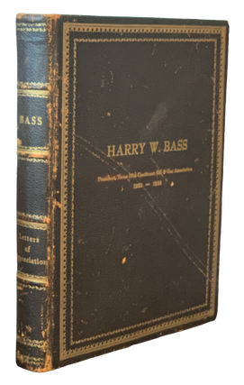 Item #5040 Letters of Appreciation to Harry W. Bass, President, Texas Mid-Continent Oil & Gas...