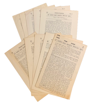 Item #5049 Four Pages Nos. 1-9 and 11, Jan - Sept 1948 and Midsummer 1950. Ezra Pound, Dallam...