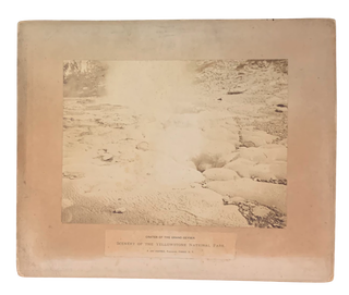 Item #5303 Scenery of the Yellowstone National Park: Crater of the Grand Geyser. Mounted albumen...