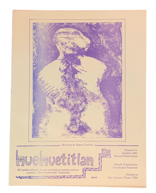 Item #5308 huehuetitlan, Número 11, Octubre 1991. Angela de Hoyos, Bryce - ed Milligan