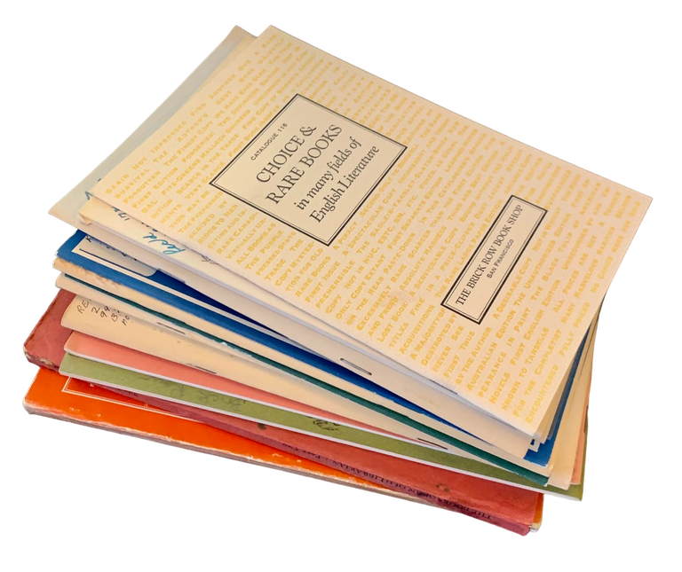 Item #5447 Lot of 13 Rare Book Catalogues from 4 Locations. The Brick Row Book Shop.
