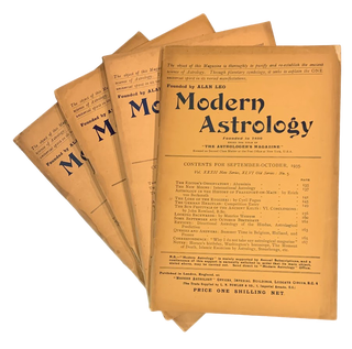 Item #5451 Modern Astrology / The Astrologer's Magazine. 4 issues from 1932-35. Alan Leo