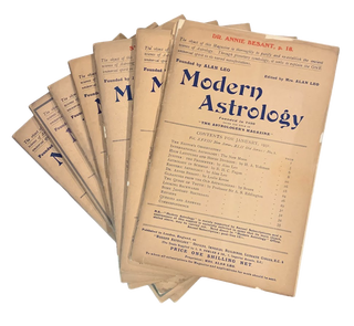 Item #5452 Modern Astrology / The Astrologer's Magazine. 7 issues from 1931. Alan Leo, Bessie -...