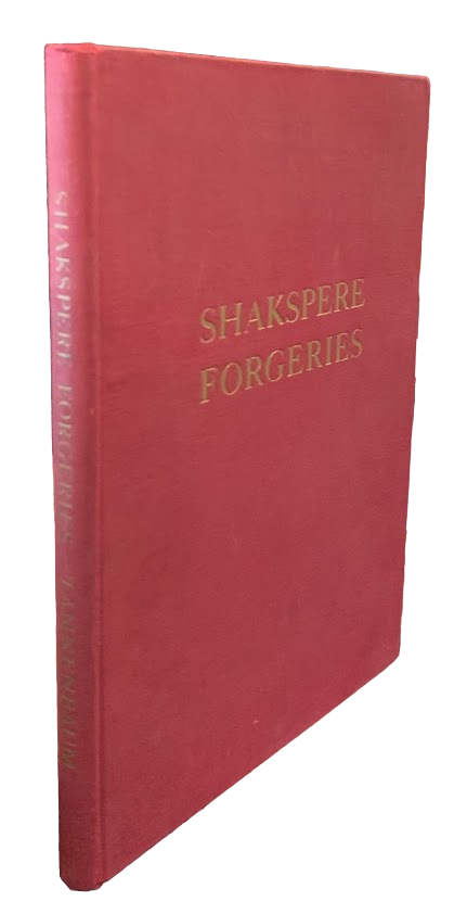 Item #5465 Shakspere Forgeries in the Revels Accounts. Samuel A. Tannenbaum.