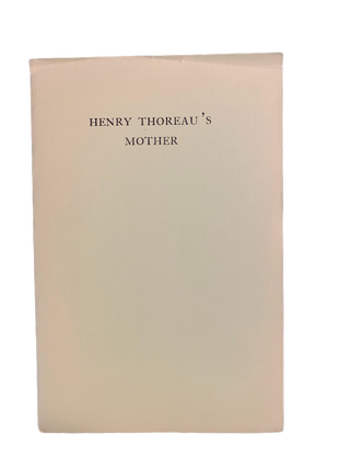 Item #5592 Henry Thoreau's Mother. Jean Munro LeBrun