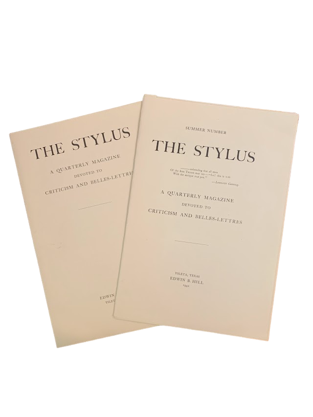 Item #5600 The Stylus: A Quarterly Magazine Devoted to Criticism and Belles-Lettres, Summer Number, Vol VI No1, July, 1942. Amateur Press, E. A. Edkins, Fanny Kemble Johnson, Edwin B. Hill.