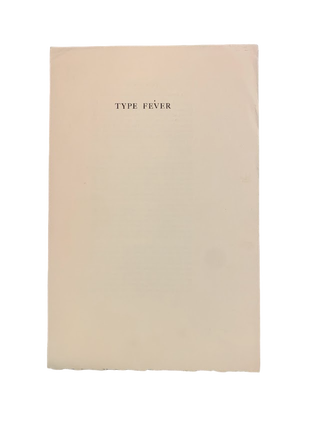 Item #5605 Type Fever: A Clinical History of an Advanced Case. Edward Larocque Tinker