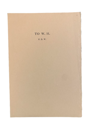 Item #5608 To W. H. Amateur Press, F. D. W., Frank D. Woollen