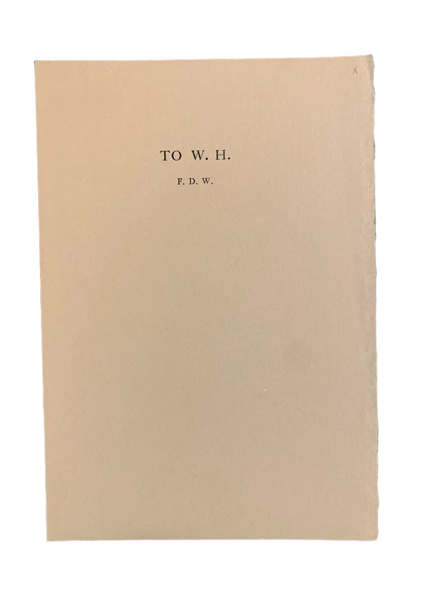 Item #5608 To W. H. Amateur Press, F. D. W., Frank D. Woollen.