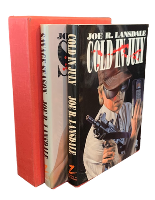 Item #5646 Cold in July and Savage Season (2 vols, boxed). Joe R. Lansdale