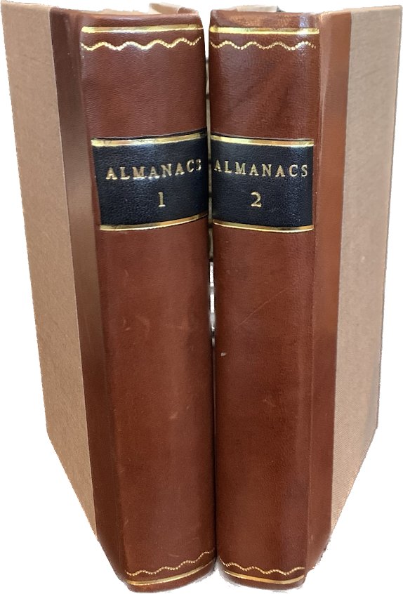 Item #5650 Two Sammelband Volumes of Almanacs, 19 Publications in total, 1835-1843. Almanacs, Zadkiel, John Partridge.