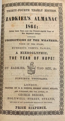 Sammelband of Nine Almanacs, 1864-1872