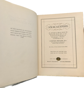 Anacalypsis: An Attempt to Draw Aside the Veil of the Saitic Isis; or an Inquiry into the Origin of Languages, Nations and Religions
