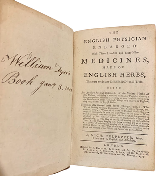 The English Physician Enlarged with Three Hundred and Sixty-Nine Medicines made of English Herbs...