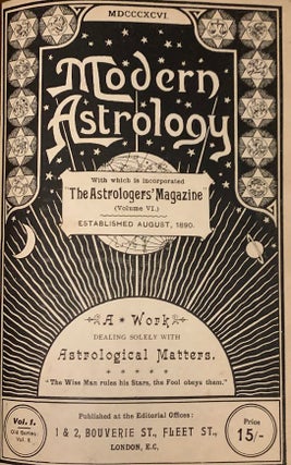 Item #5661 The Astrologer's Magazine and Modern Astrology, 167 issues in 19 Bound Volumes,...