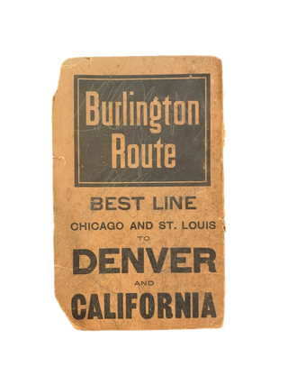Item #5708 Indiana. Burlington Route, Rand McNally, Company, Railroad Map