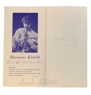 Program for 'Kubelik Night' at the Los Angeles Gamut Club