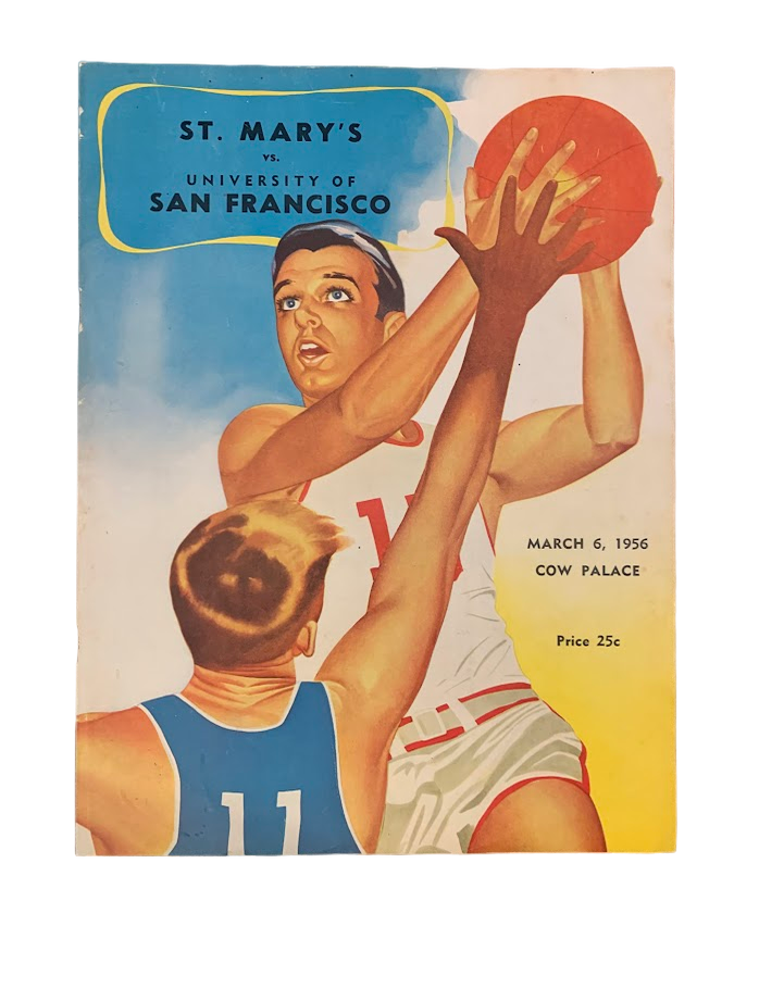Item #5793 Program for St. Mary's vs University of San Francisco, Cow Palace, 1956. Bill Russell, Basketball.