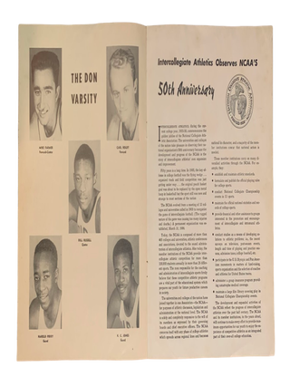 Program for St. Mary's vs University of San Francisco, Cow Palace, 1956