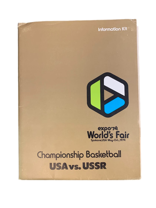 Item #5821 Expo '74 World's Fair Championship Basketball Press Kit, USA vs. USSR. Alexander...