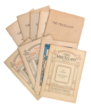 Item #5826 The Miscellany. Set of 9 Issues 1914-1916. Dard Hunter, H. Alfred Fowler, Mrs....