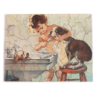 Item #5881 50 Piece Jig Saw Puzzle with printed envelope. Advertising, Prophylactic Brush Co.,...