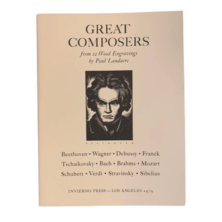 Item #5903 Great Composers from 12 Wood Engravings by Paul Landacre. Ward Ritchie