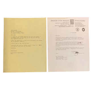 Item #6037 Typed Letter Signed to Mel Kavin discussing Bookbinding, etc. Jake Zeitlin