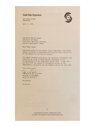 Seattle Police Department 1982 Annual Report